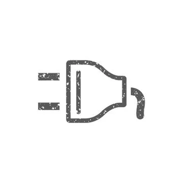 Grunge icon - Electric plug Ilustração Stock