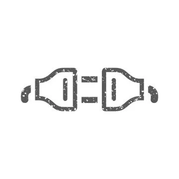 Grunge icon - Electric plug Stock Illustration