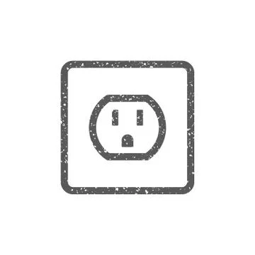 Grunge icon - Electrical outlet Stock Illustration