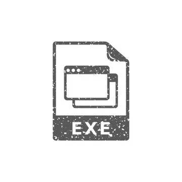 Grunge icon - Executable file format Stock Illustration