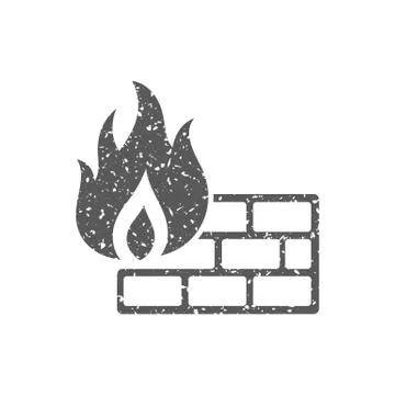 Grunge icon - Firewall Stock Illustration