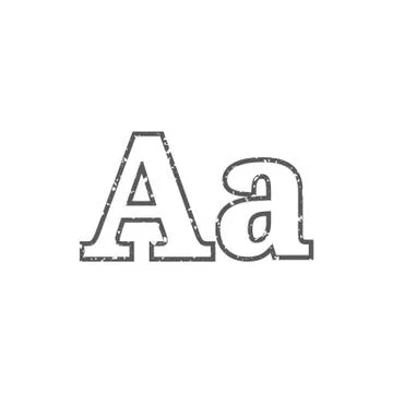 Grunge icon - Font Ilustração Stock