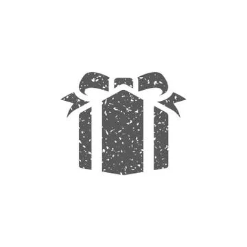 Grunge icon - Gift box Stock Illustration