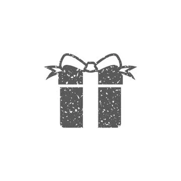 Grunge icon - Gift box Stock Illustration