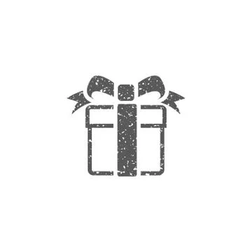 Grunge icon - Gift box Stock Illustration