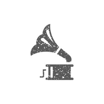 Grunge icon - Gramophone Stock Illustration