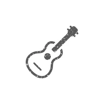 Grunge icon - Guitar Stock Illustration
