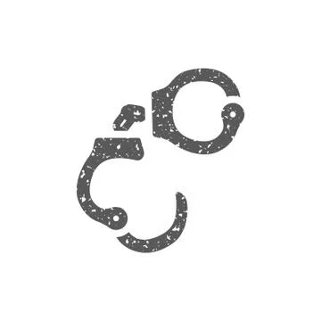 Grunge icon - Handcuff Stock Illustration