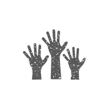 Grunge icon - Hands Stock Illustration