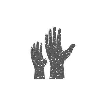 Grunge icon - Hands Stock Illustration
