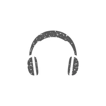 Grunge icon - Headset Stock Illustration