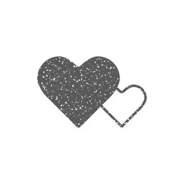 Grunge icon - Heart shape Stock Illustration