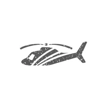 Grunge icon - Helicopter Ilustração Stock