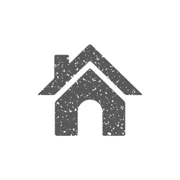Grunge icon - Home button Stock Illustration
