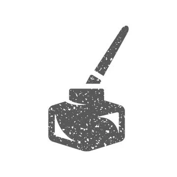Grunge icon - Ink pot Stock Illustration