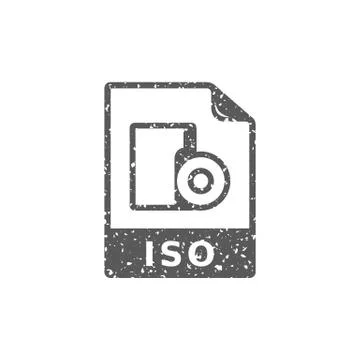 Grunge icon - ISO file format Stock Illustration