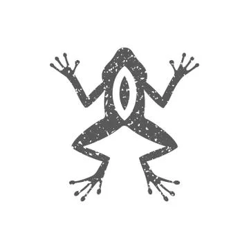 Grunge icon - Lab frog Stock Illustration