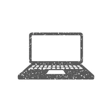 Grunge icon - Laptop computer Stock Illustration