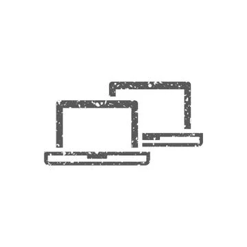 Grunge icon - Laptops Stock Illustration