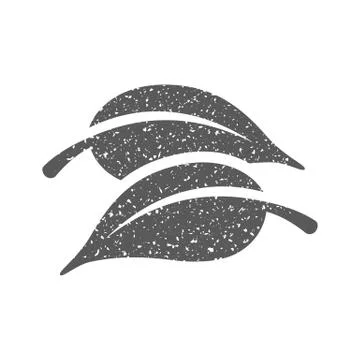 Grunge icon - Leaves Stock Illustration