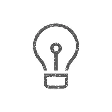 Grunge icon - Lightbulb Stock Illustration