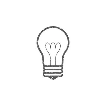 Grunge icon - Lightbulb Stock Illustration