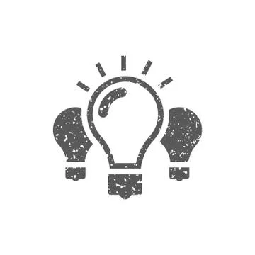 Grunge icon - Lightbulbs Stock Illustration