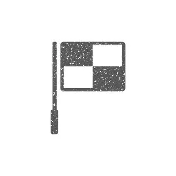 Grunge icon - Lineman flag Stock Illustration