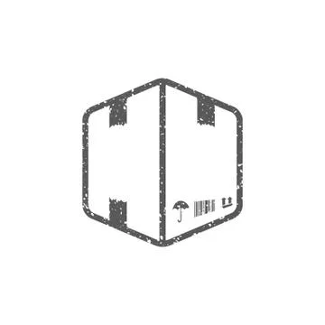 Grunge icon - Logistic box Stock Illustration