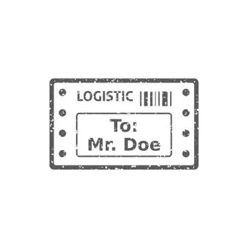 Grunge icon - Logistic receipt Stock Illustration