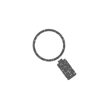 Grunge icon - Magnifier Stock Illustration