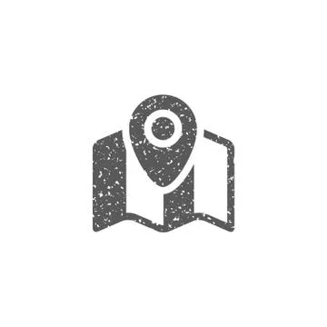 Grunge icon - Map Stock Illustration