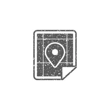 Grunge icon - Map Stock Illustration