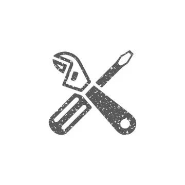 Grunge icon - Mechanic tools Stock Illustration