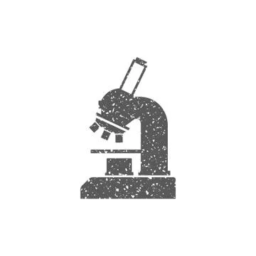 Grunge icon - Microscope Stock Illustration