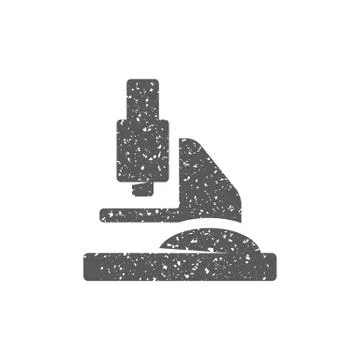 Grunge icon - Microscope Stock Illustration
