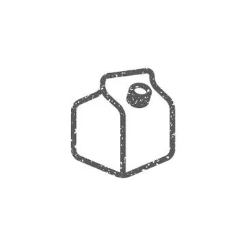 Grunge icon - Milk packaging Stock Illustration