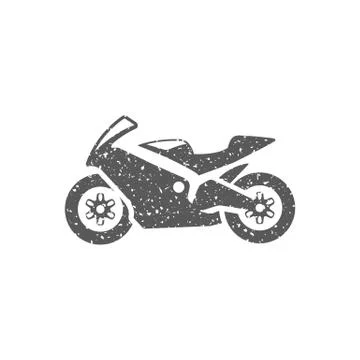 Grunge icon - Motorcycle Stock Illustration
