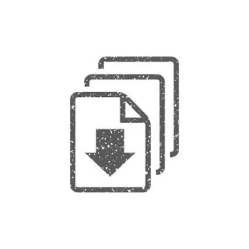 Grunge icon - Multiple down arrow Stock Illustration