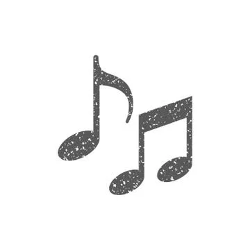 Grunge icon - Music notes Stock Illustration