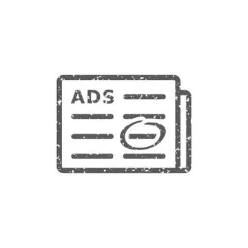 Grunge icon - Newspaper ads Stock Illustration
