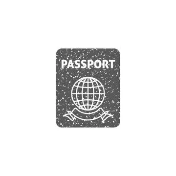 Grunge icon - Passport Stock Illustration