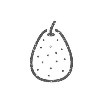 Grunge icon - Pear Stock Illustration