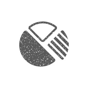 Grunge icon - Pie chart Stock Illustration