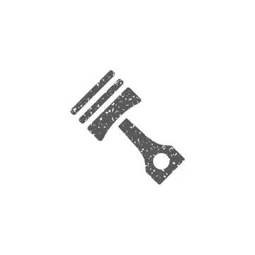 Grunge icon - PIston Stock Illustration
