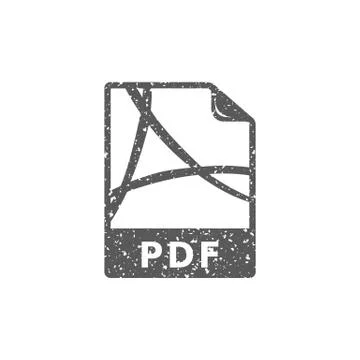 Grunge icon - Portable document file format 스톡 일러스트