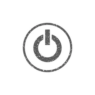 Grunge icon - Power button Stock Illustration