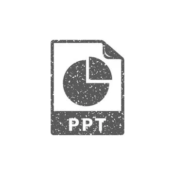 Grunge icon - Presentation file format Stock Illustration