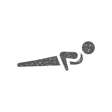 Grunge icon - Push up Stock Illustration