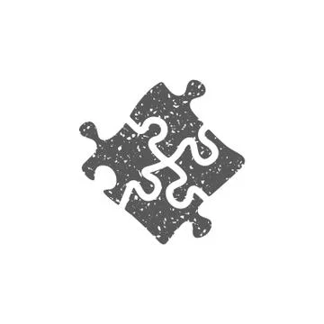 Grunge icon - Puzzle Stock Illustration